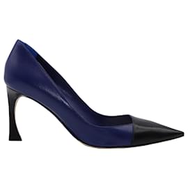 Dior-Dior Songe Cap Toe Pump in Blue Leather-Other