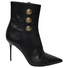 Balmain Roni Boots in Black Leather Black