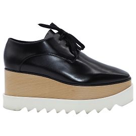 Stella Mc Cartney Stella McCartney Elyse Platform Brogue in Pelle Nera Nero