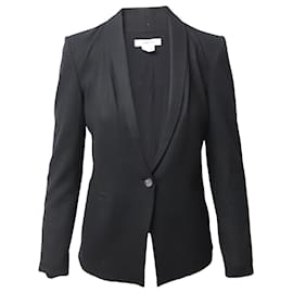 Helmut Lang-Helmut Lang Single Button Blazer in Black Wool-Black