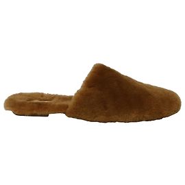 Aeyde Chaussons Ayede Kelly Shearling en Fourrure Marron Marron