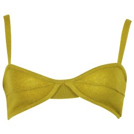 Bralette Khaite Eda en cachemir amarillo Amarillo