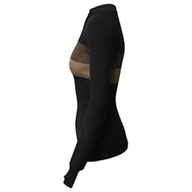 Fendi-Fendi Knit Sweater with Collar in Black Silk-Multiple colors