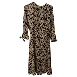 Reformation-Reformation Port Spot Print Dress in Brown Viscose-Brown