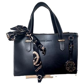 Christian Lacroix Black Leather Handbag Black