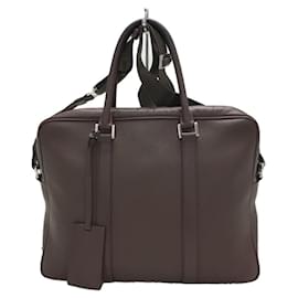 Prada-PRADA Briefcase / leather / BRW / plain-Brown