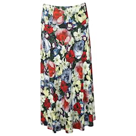 Erdem-Erdem Elvin Floral Print Skirt in Multicolor Viscose -Multiple colors
