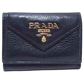 prada saffiano wallet blue