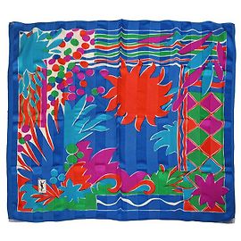 Yves Saint Laurent Sciarpe di seta Multicolore