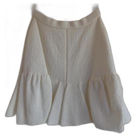 Chloé White Embossed Skirt White