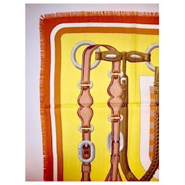 Hermès-COACHING (Raro cachemir y seda en 90cm)-Multicolor