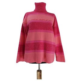 Pull Polo Giada Benincasa Rose Laine et Cachemire S Rose