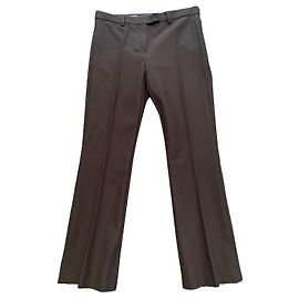 Pantalones negros de algodón S Max Mara Negro