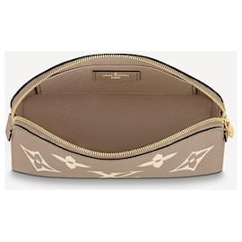 Louis Vuitton-LV cosmetic pouch leather new-Beige