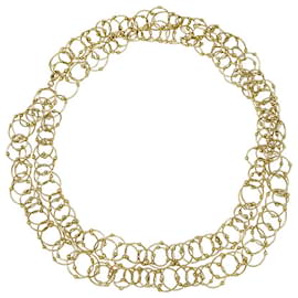 inconnue-Yellow gold belcher chain long necklace.-Other