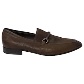 Salvatore Ferragamo-Salvatore Ferragamo Loafers in Brown Leather-Brown