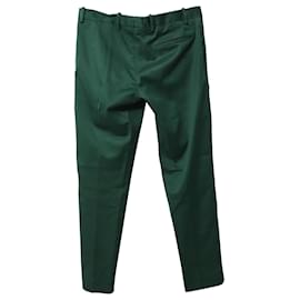 Autre Marque-Acne Studios Pantalon fuselé en sergé conique en coton vert-Vert