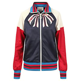 Gucci-Chaqueta deportiva con aplique de lazo-Multicolor