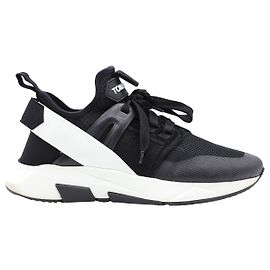 Tom Ford Jago Sneakers in Black Leather Black