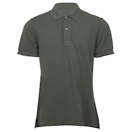 Tom Ford-Tom Ford Pique Polo Shirt in Green Cotton-Green