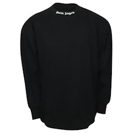 Palm Angels-Palm Angels Classic Over Logo T-Shirt in Black Cotton-Black