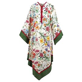 Gucci Robe asymétrique à fleurs Multicolore