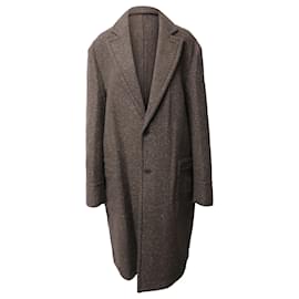 Maison Martin Margiela-Maison Margiela Brown Oversized Overcoat in Brown Wool-Brown