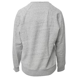 Sandro-Sandro Paris Appliqué Sweatshirt in Grey Cotton-Grey