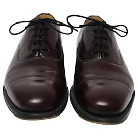 Church's-Church's Consul 173 Binder Polished Oxford in Burgundy Leather-Dark red