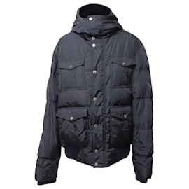 Gucci-Gucci Four Pocket Puffer Jacket in Blue Polyamide-Blue