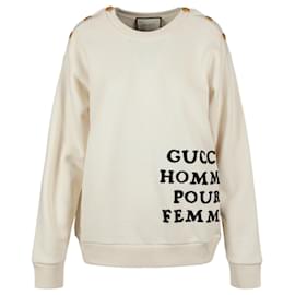 Gucci-Homme Pour Femme Sweatshirt-White,Cream