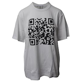 Vêtements-Vetements Barcode-T-Shirt aus weißer Baumwolle-Weiß
