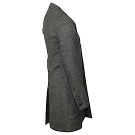 Saint Laurent-Saint Laurent Chester Coat in Grey Wool-Grey