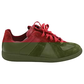 Maison Martin Margiela-Maison Margiela Replica 22 Sneakers in Red Suede Lambskin Leather-Red
