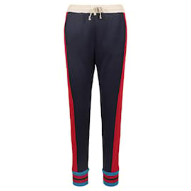 Gucci-Pantalones deportivos de mezcla de algodón a rayas-Multicolor