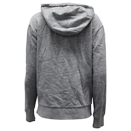 Sandro-Sandro Zip-Up Hoodie in Grey Cotton-Grey