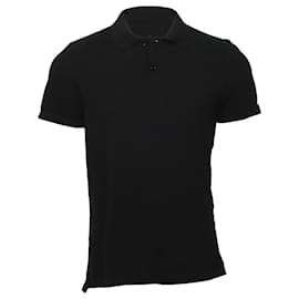 Tom Ford-Tom Ford Short-Sleeved Polo Shirt in Black Cotton-Black