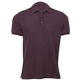 Loro Piana-Loro Piana Short Sleeve Polo Shirt in Purple Cotton-Purple