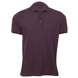 Polo Loro Piana Manica Corta in Cotone Viola Porpora