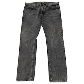 Saint Laurent-Saint Laurent D14 Schmale Jeans aus grauem Denim-Grau