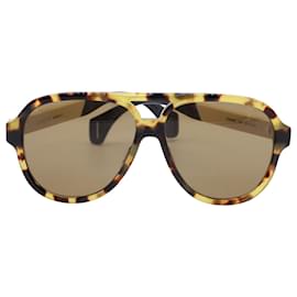 Gucci-Gucci Havana Aviador GG0463S 005 Óculos de sol em acetato com estampa animal-Outro