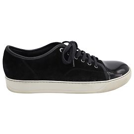 Lanvin Baskets Basses Dbbi en Daim Noir Noir