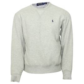 Ralph Lauren-Ralph Lauren Fleece Crewneck Sweatshirt in Grey Cotton-Grey