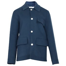 Sandro Paris Blazer mit zwei Taschen aus blauer Wolle Blau