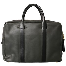 Tom Ford Buckley Briefcase in Olive Green Leather Green Olive green
