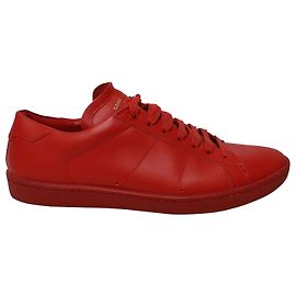 Saint Laurent Andy Low-Top-Sneaker aus rotem Leder Rot