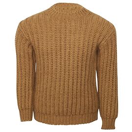 Grobstrickpullover von Sandro Paris aus brauner Alpakawolle Braun