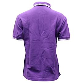 Prada-Prada Short-Sleeve Polo Shirt in Purple Cotton-Purple