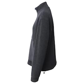 Autre Marque-a.P.C. Summit Half Zip Fleece Pullover in Black Wool-Black