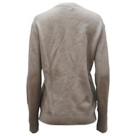 Theory-Theory Ribbed Crewneck Sweater in Grey Polyester-Grey